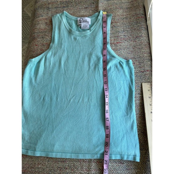 Lilly Pulitzer Silk and spandex turquoise blue tank size Medium - Picture 4 of 7